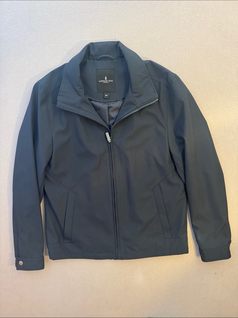 London Fog Lightweight Full Zip Jacket Black Size Small NWT